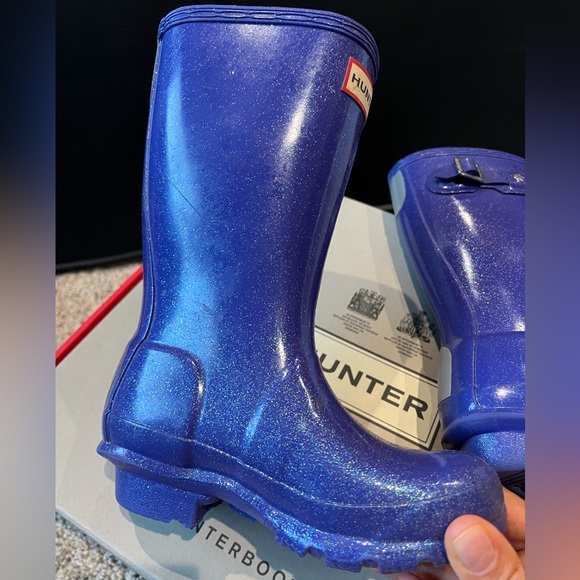 Hunter Original Kids Starcloud boots in Electric Storm - Picture 11 of 16